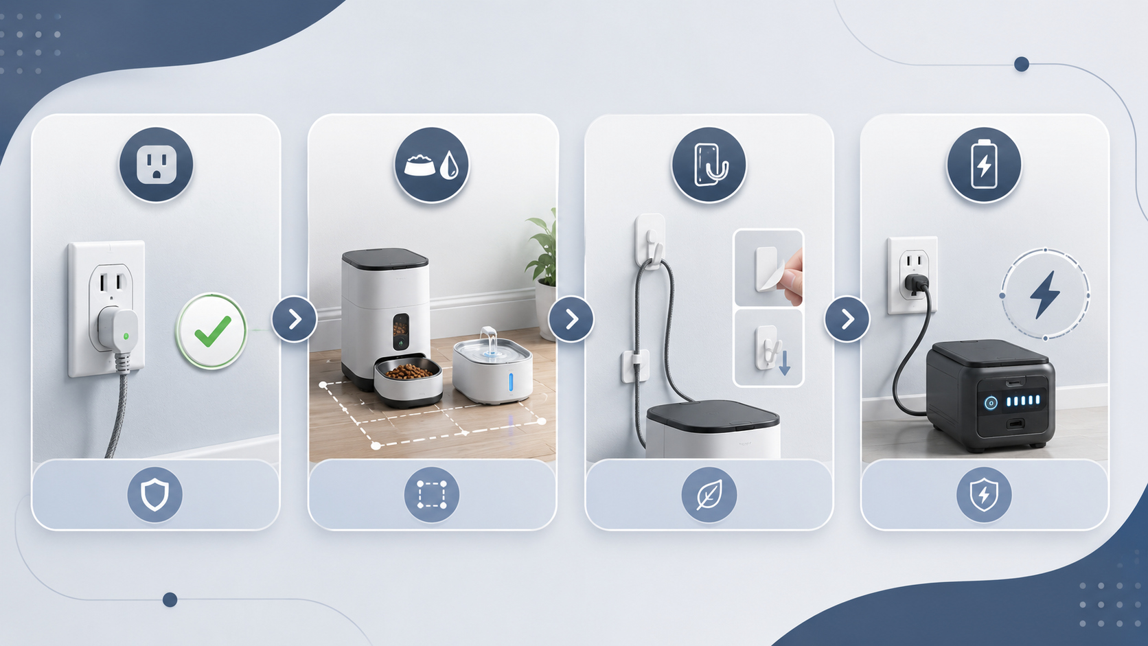 Process diagram outlining the four steps for evaluating pet tech for apartments